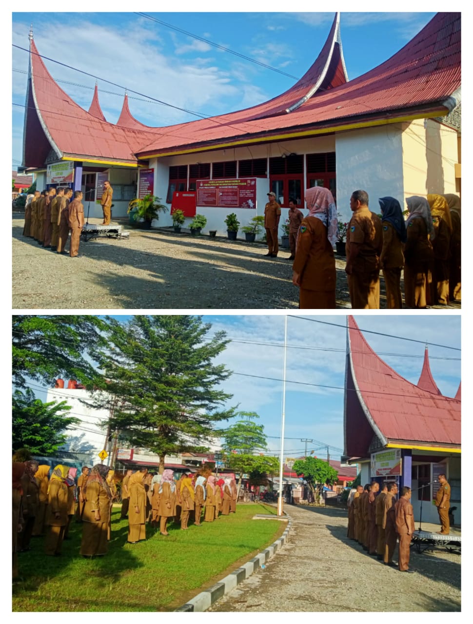 Apel gabungan pagi Kantor Camat Ranah Pesisir pada hari Senin tanggal 29 Januari 2024
