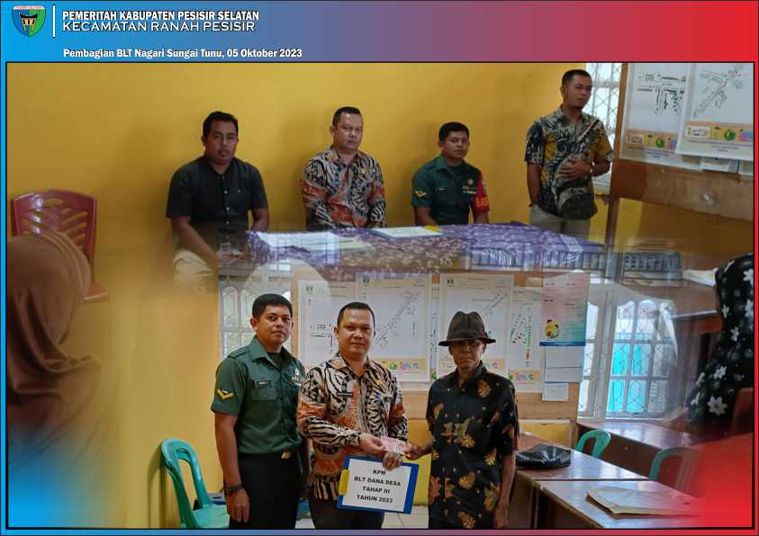 Pembagian Dana BLT Tahap III Nagari Sungai Tunu Kecamatan Ranah Pesisir