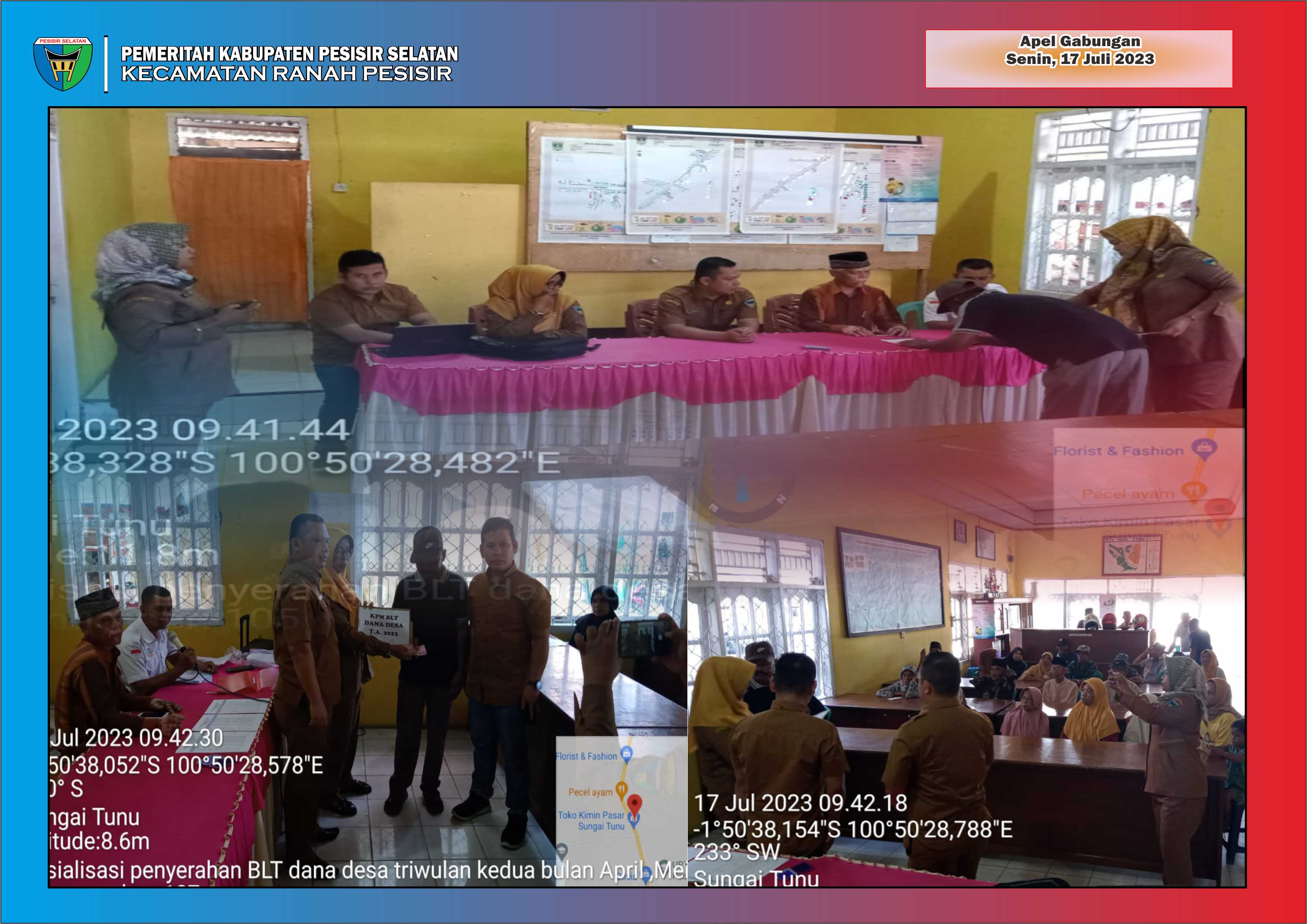 Pembagain Dana BLT Tahap 2 Nagari Sungai Tunu Kecamatan Ranah Pesisir