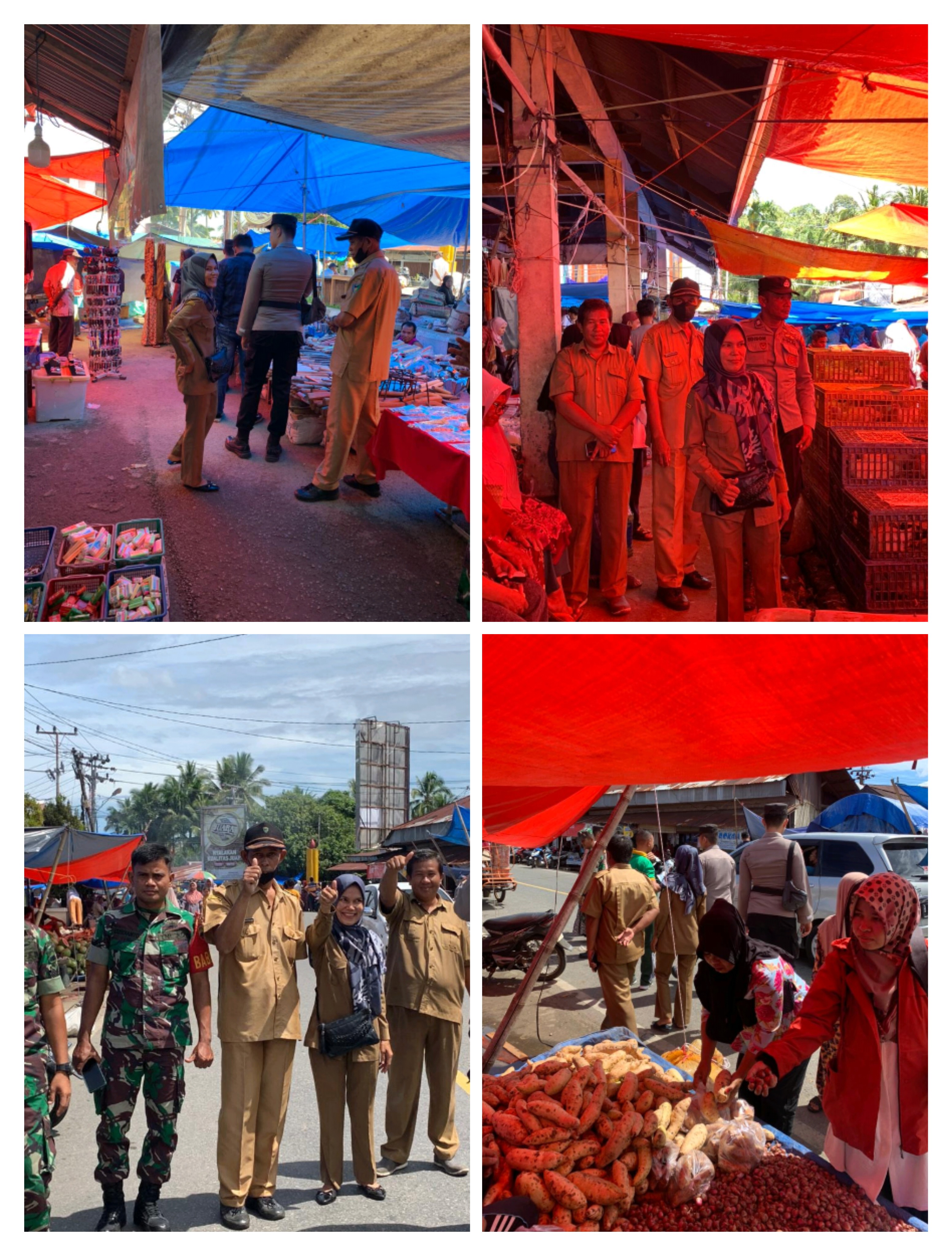 Pemantauan Kasi Trantib ke Pasar Balai Selasa menjelang lebaran