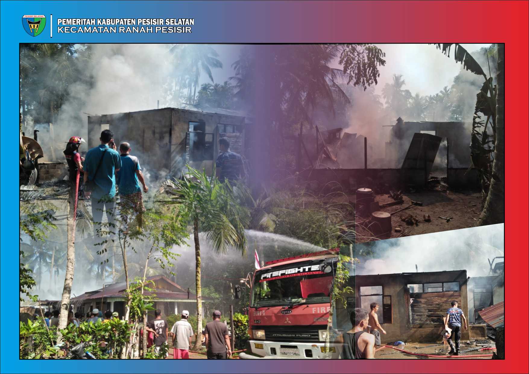 Rumah Warga Di Nagarai Nyiur Melambai Dilalap Jago Merah