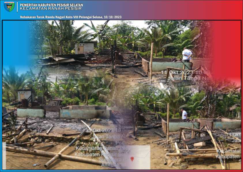 Kebakaran Rumah di Nagari Koto VIII Pelangai