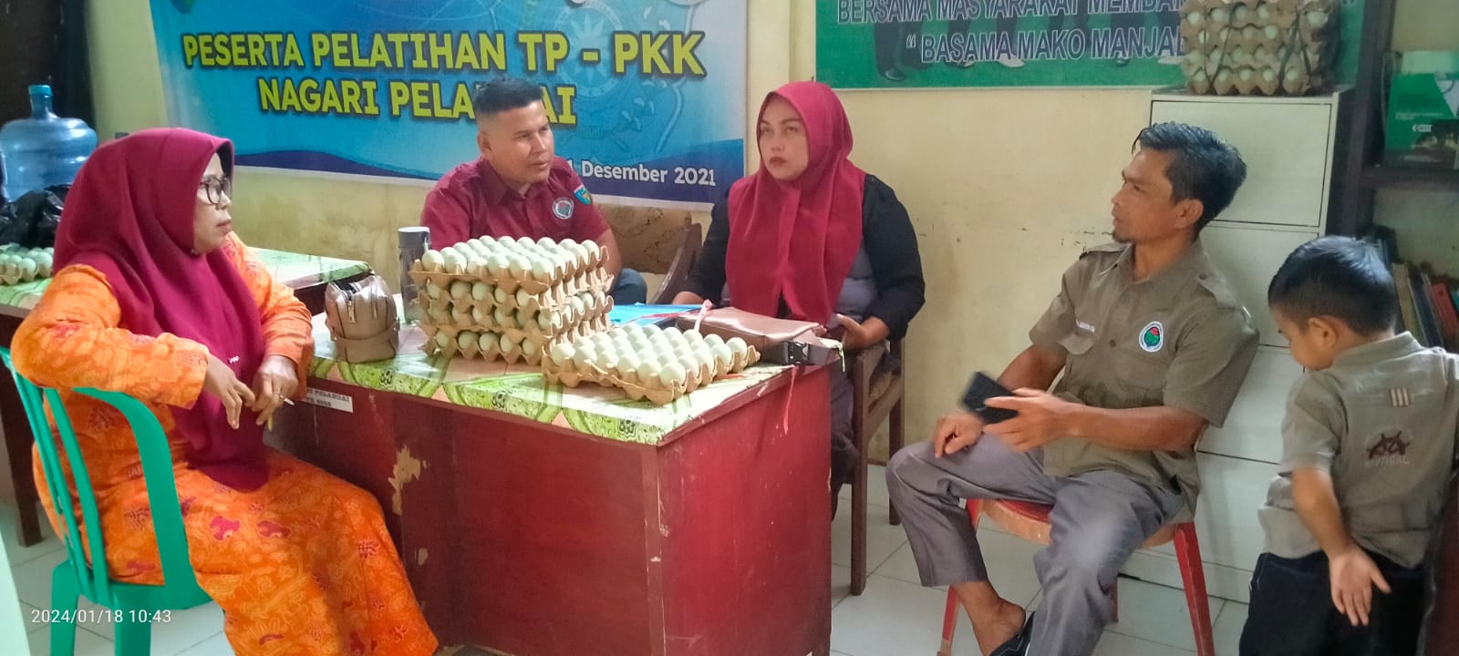 Memonitor Kegiatan Ketahanan Pangan di Kantor Wali Nagari Pelangai Pada 18 Januari 2024