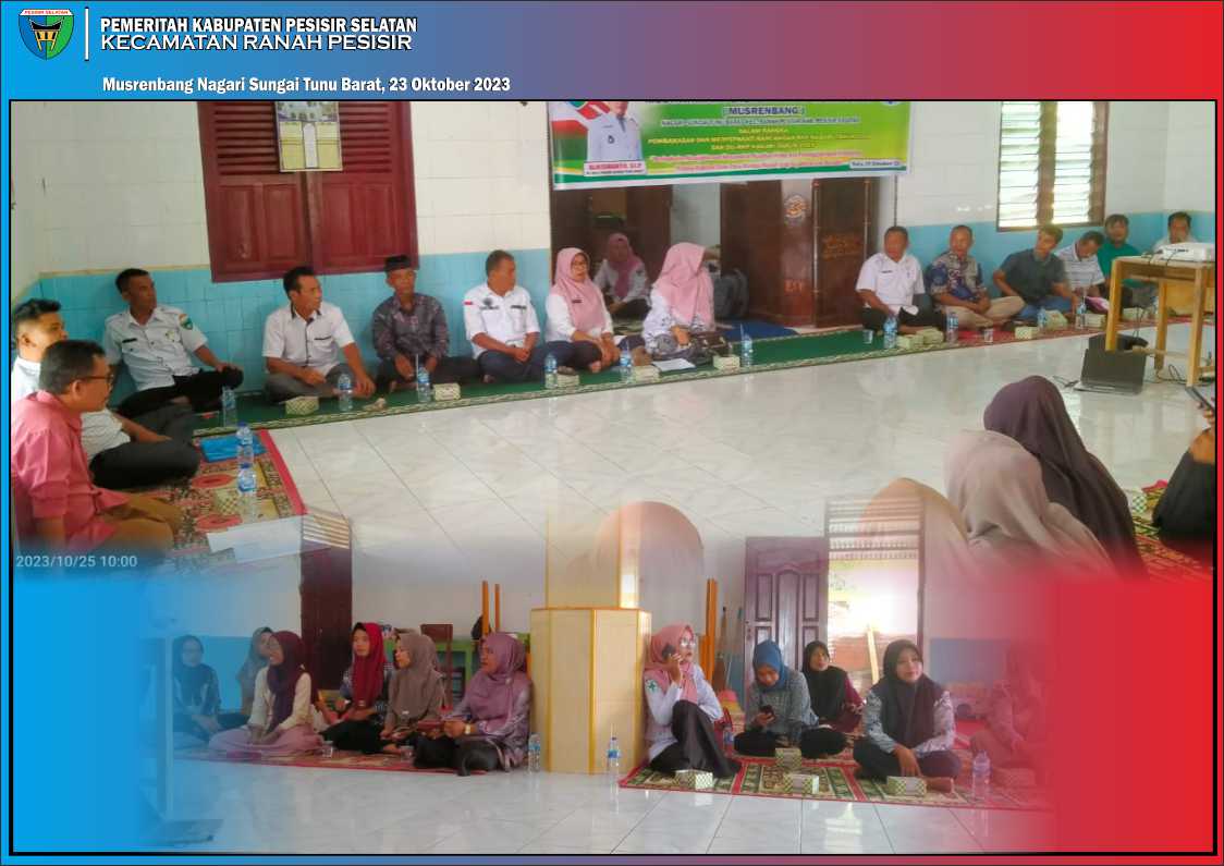 Musrenbang Nagari Sungai Tunu Barat Kecamatan Ranah Pesisir