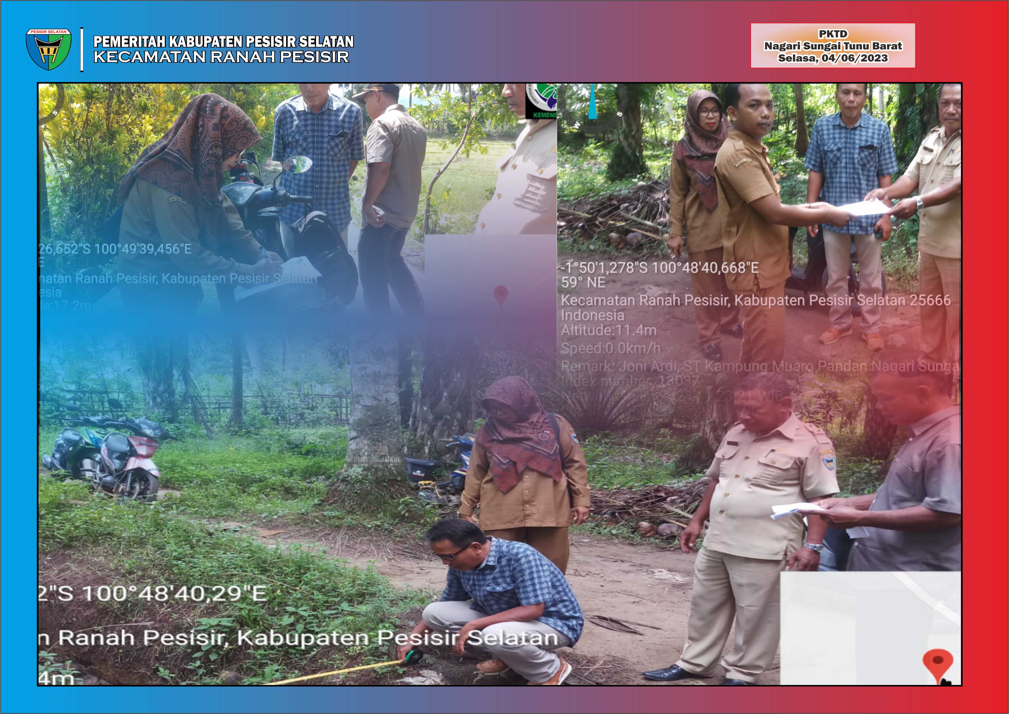 Padat Karya Tunai Desa Nagari Sungai Tunu Barat Kecamatan Ranah Pesisir