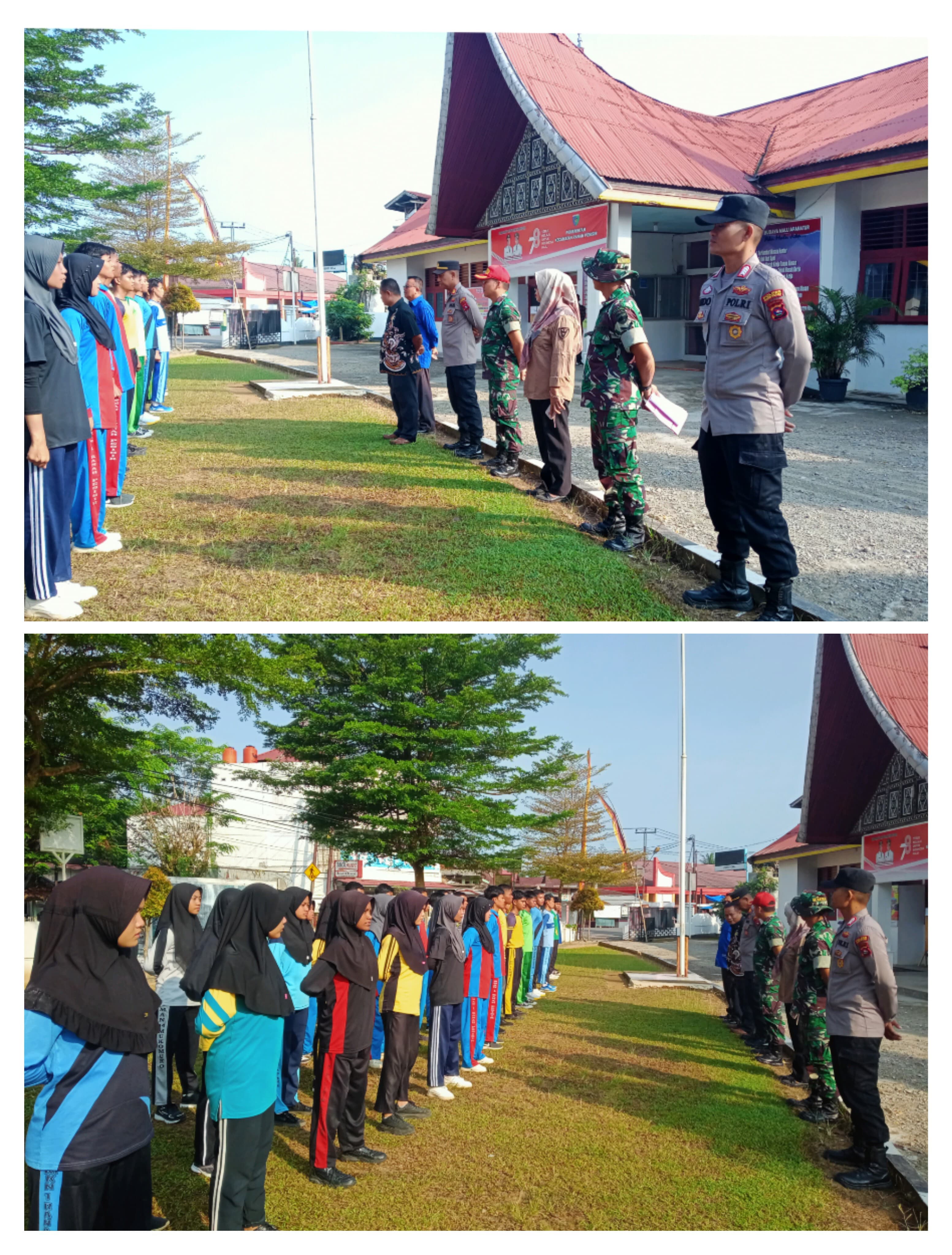 Pembukaan Latihan Paskibra untuk acara 17 agustus oleh Camat Ranah Pesisir