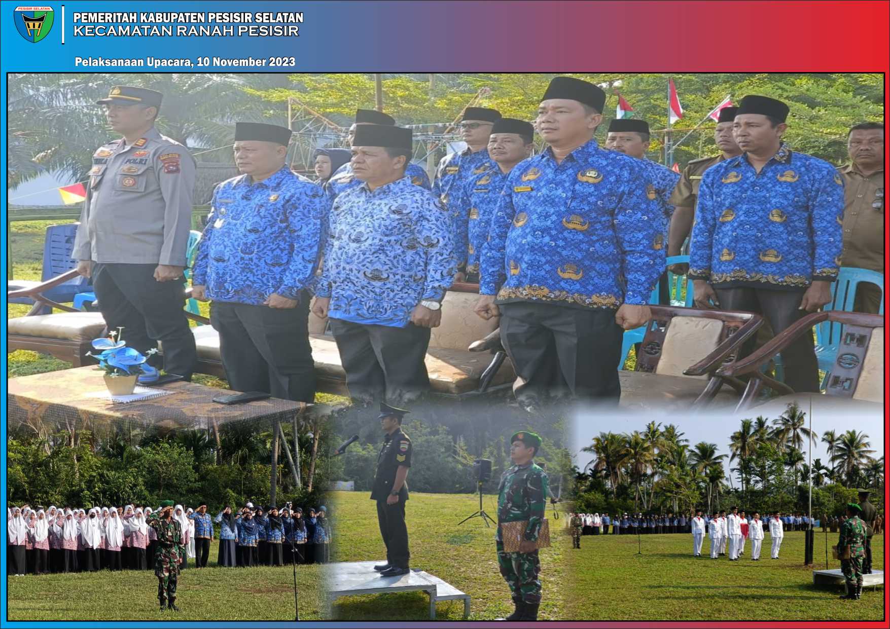 Pemerintah Kecamatan Ranah Pesisir Laksanakan Upacara Hari Pahlawan 10 November 2023