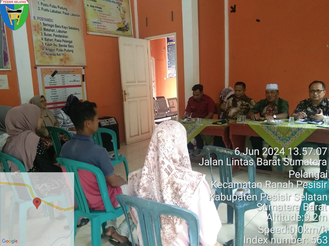 Rapat khusus data P3KE di nagari pasia pelangai