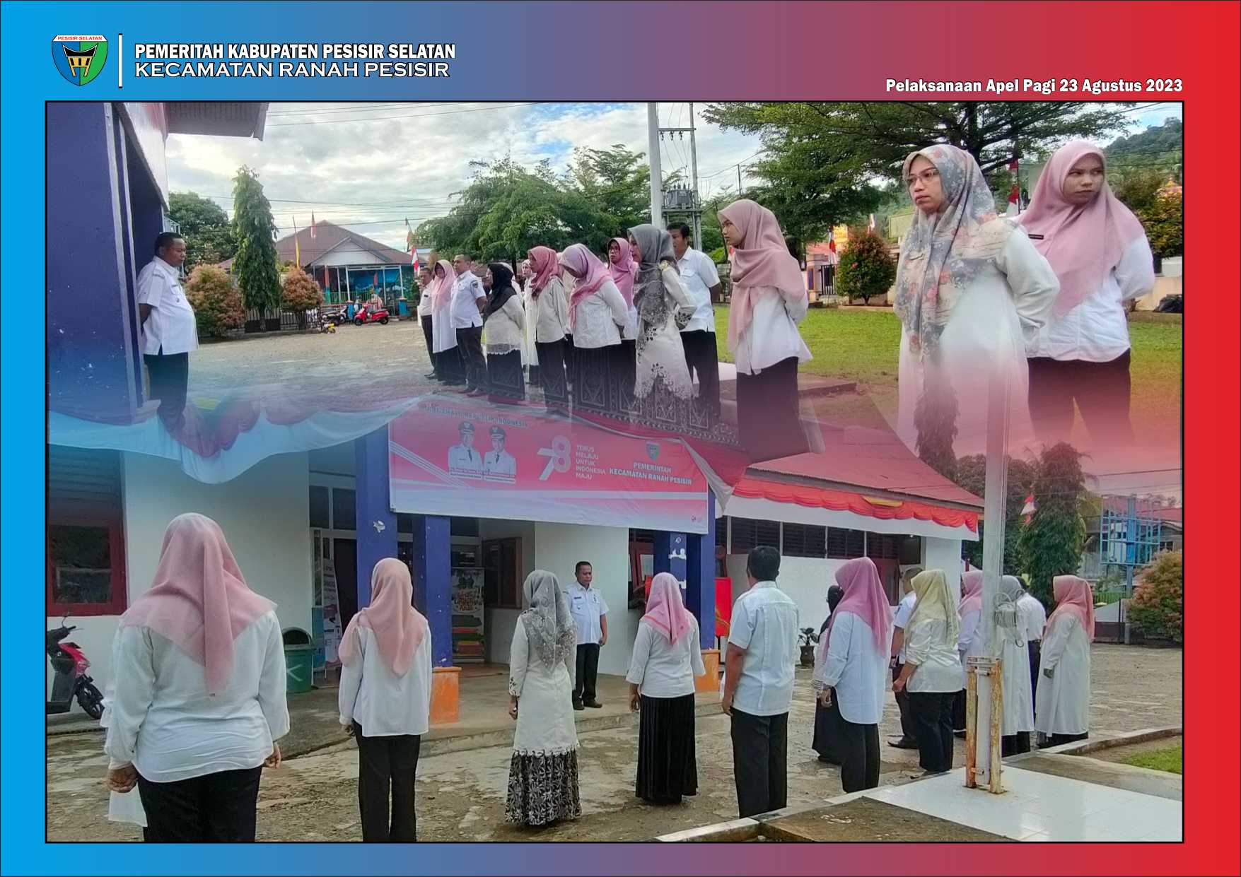 Pemerintah Kecamatan Ranah Pesisir Laksanakan Apel Pagi 23/08/2023