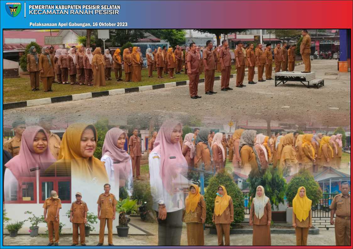 Pemerintah Kecamatan Ranah Pesisir melaksanakan apel gabungan Senin, 16/10/23 