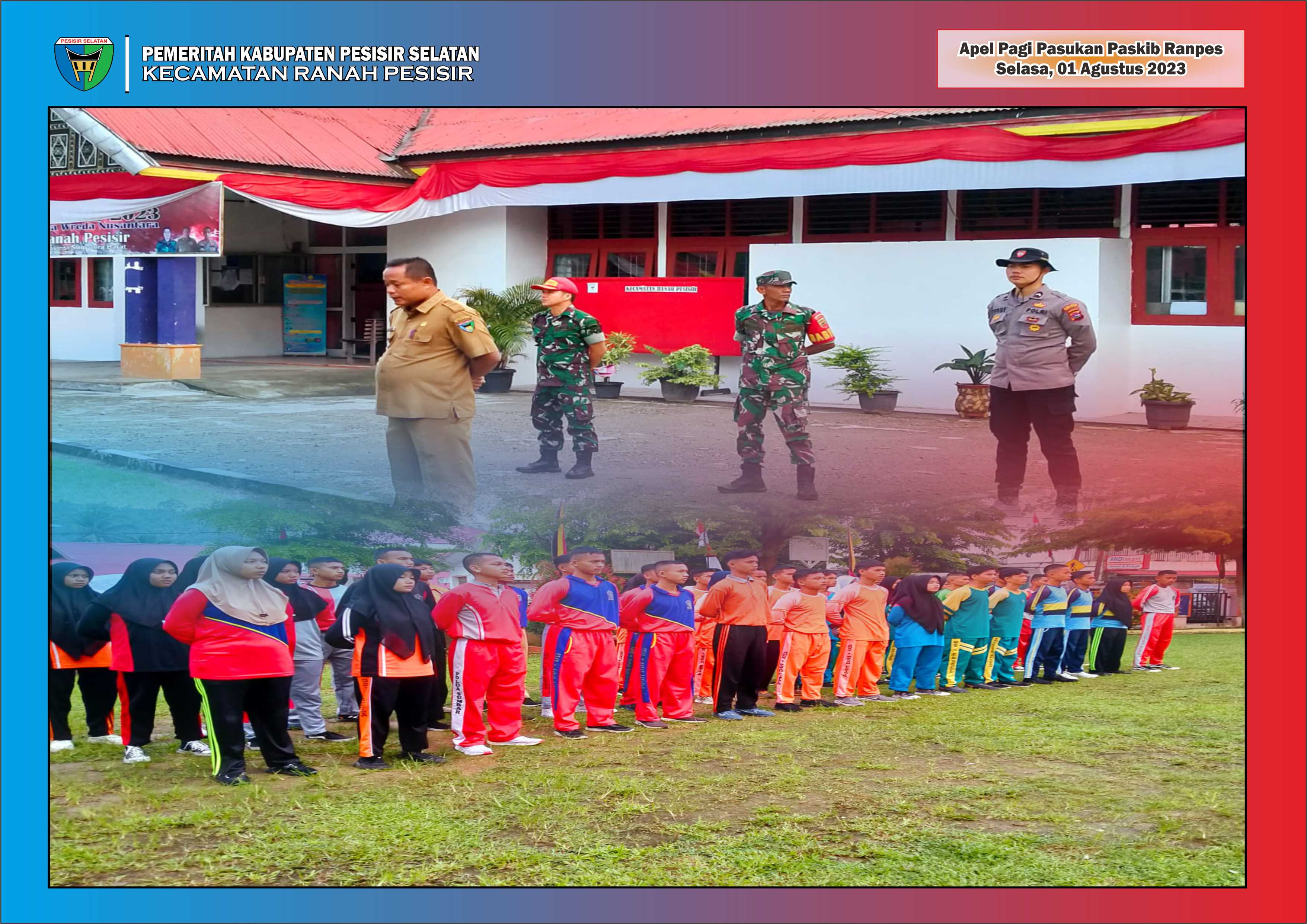Pimpin Apel Paskibraka, Ini Pesan Camat Ranah Pesisir